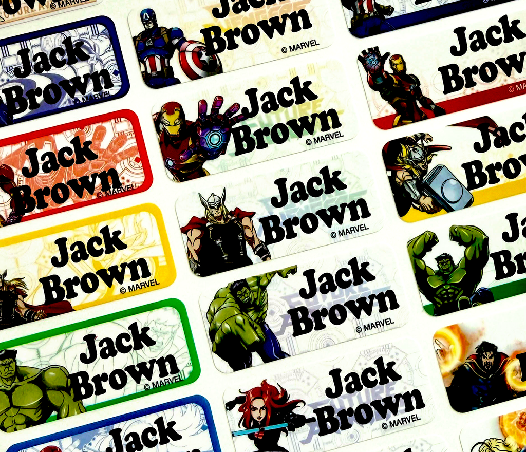 Avengers  Personalized Waterproof Name Labels
