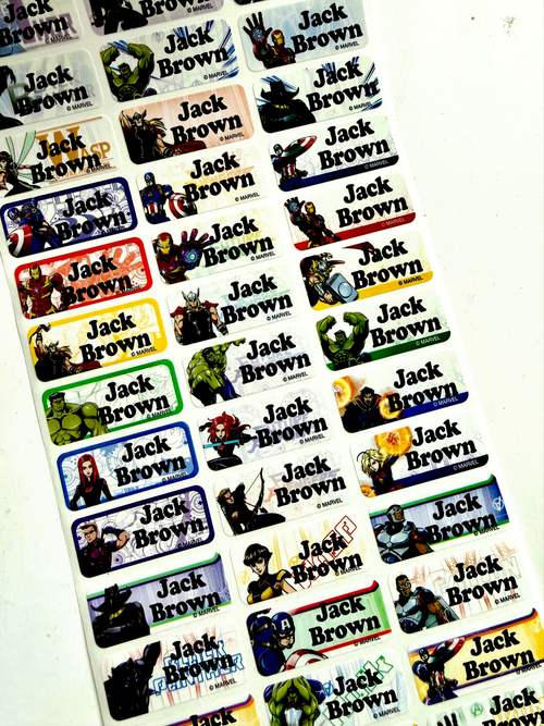 Avengers  Personalized Waterproof Name Labels