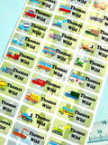 Children Transportation Waterproof Kids Stickers