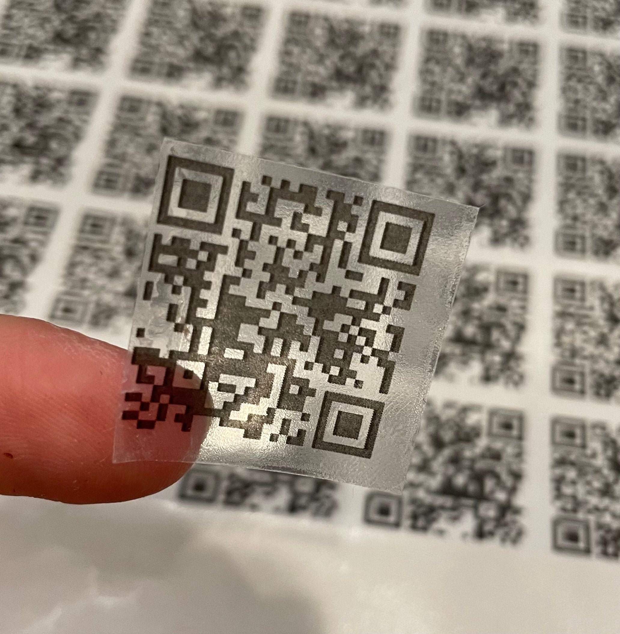 QR Code Stickers: Personalized  Metallic Foil Business & Wedding Labels