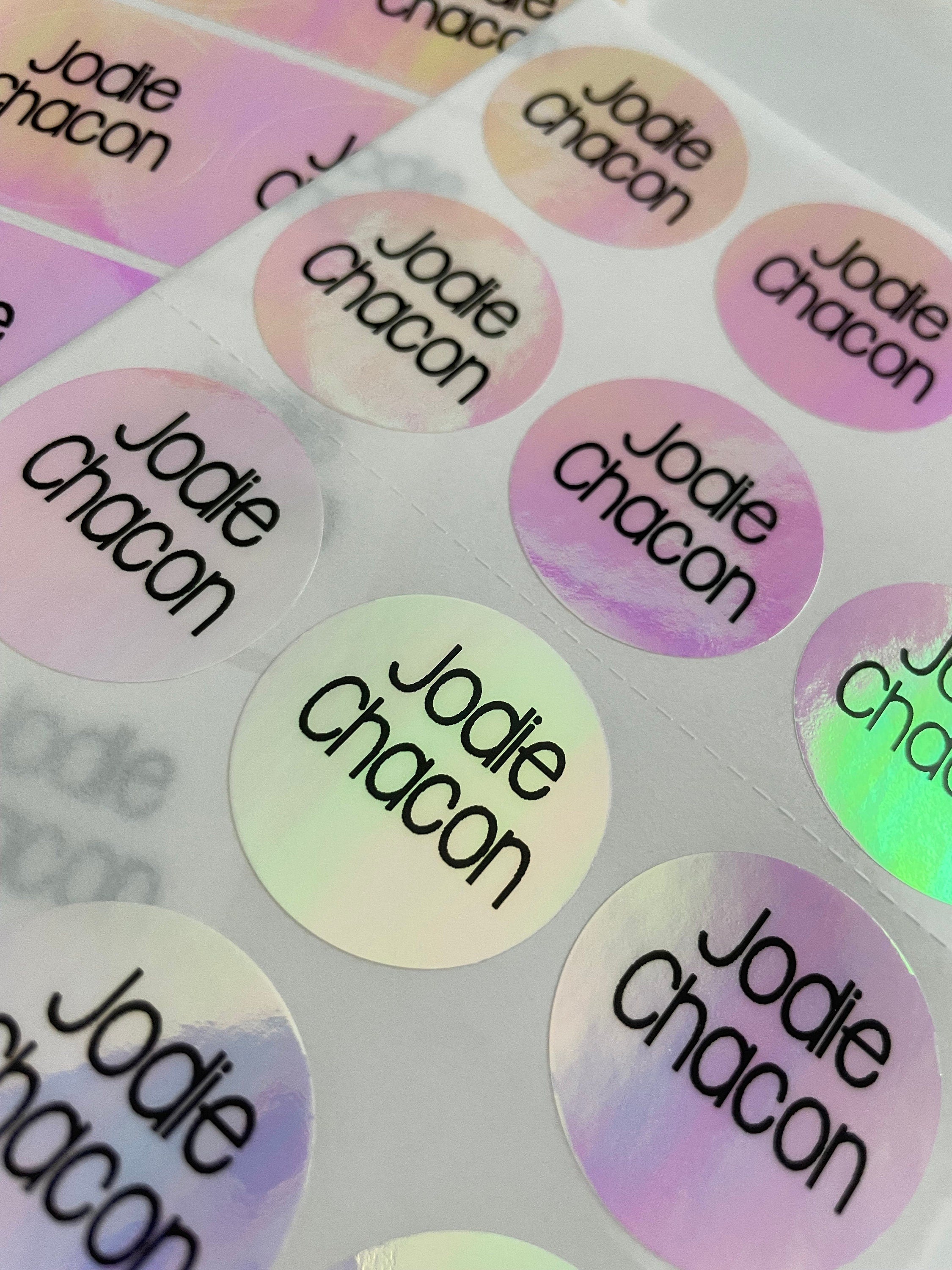 Holographic Name Label: Personalized Waterproof School Stickers