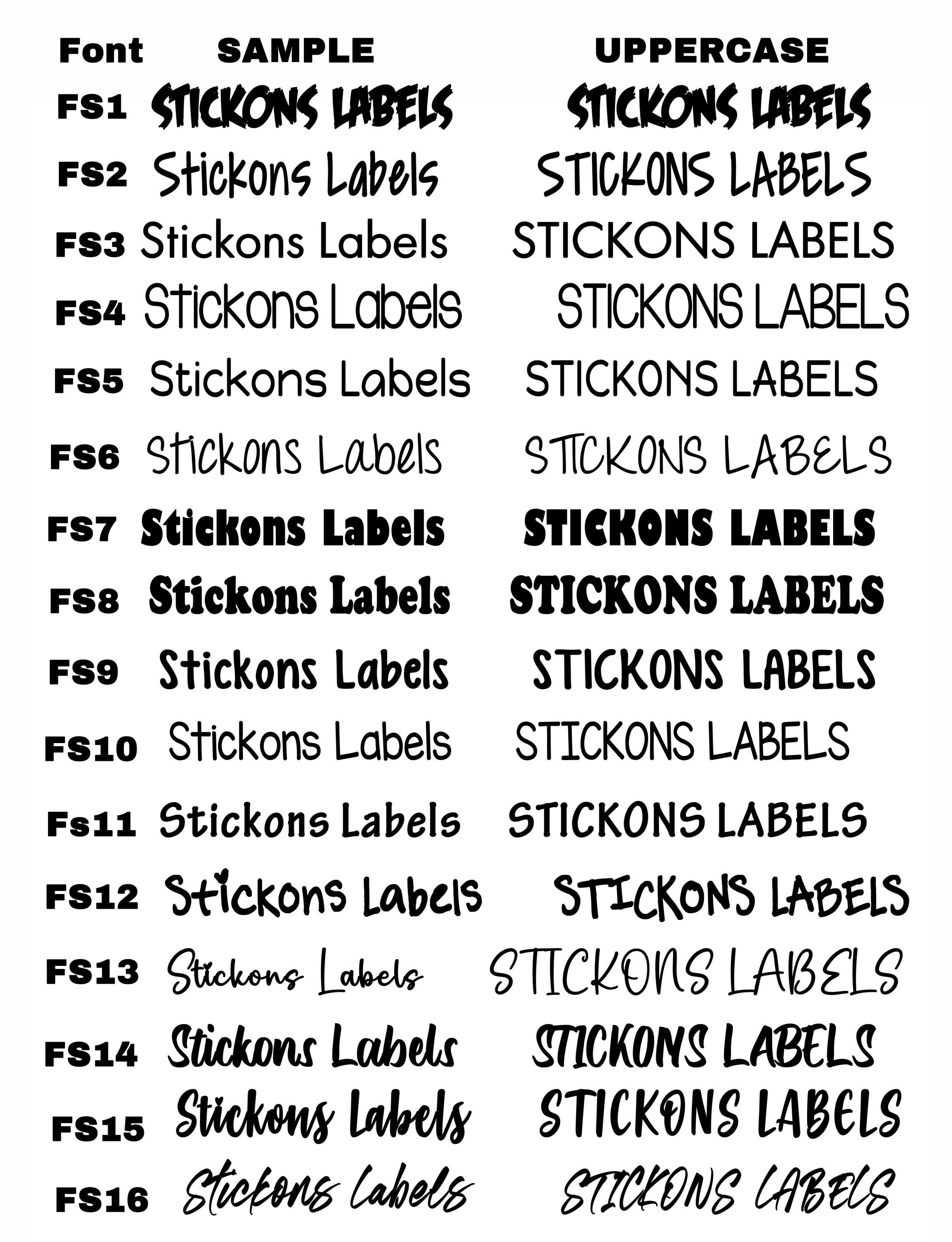 Iron On 24 Medium Color Clothing Labels
