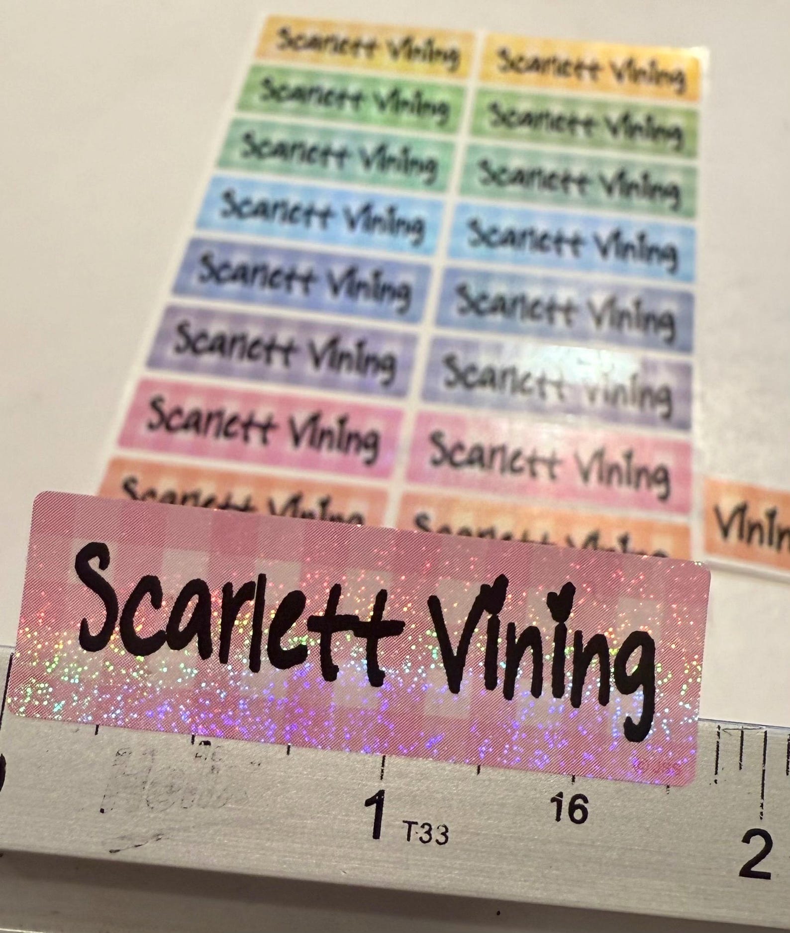 Color Glitter Chevron colorful Waterproof  Personalized labels
