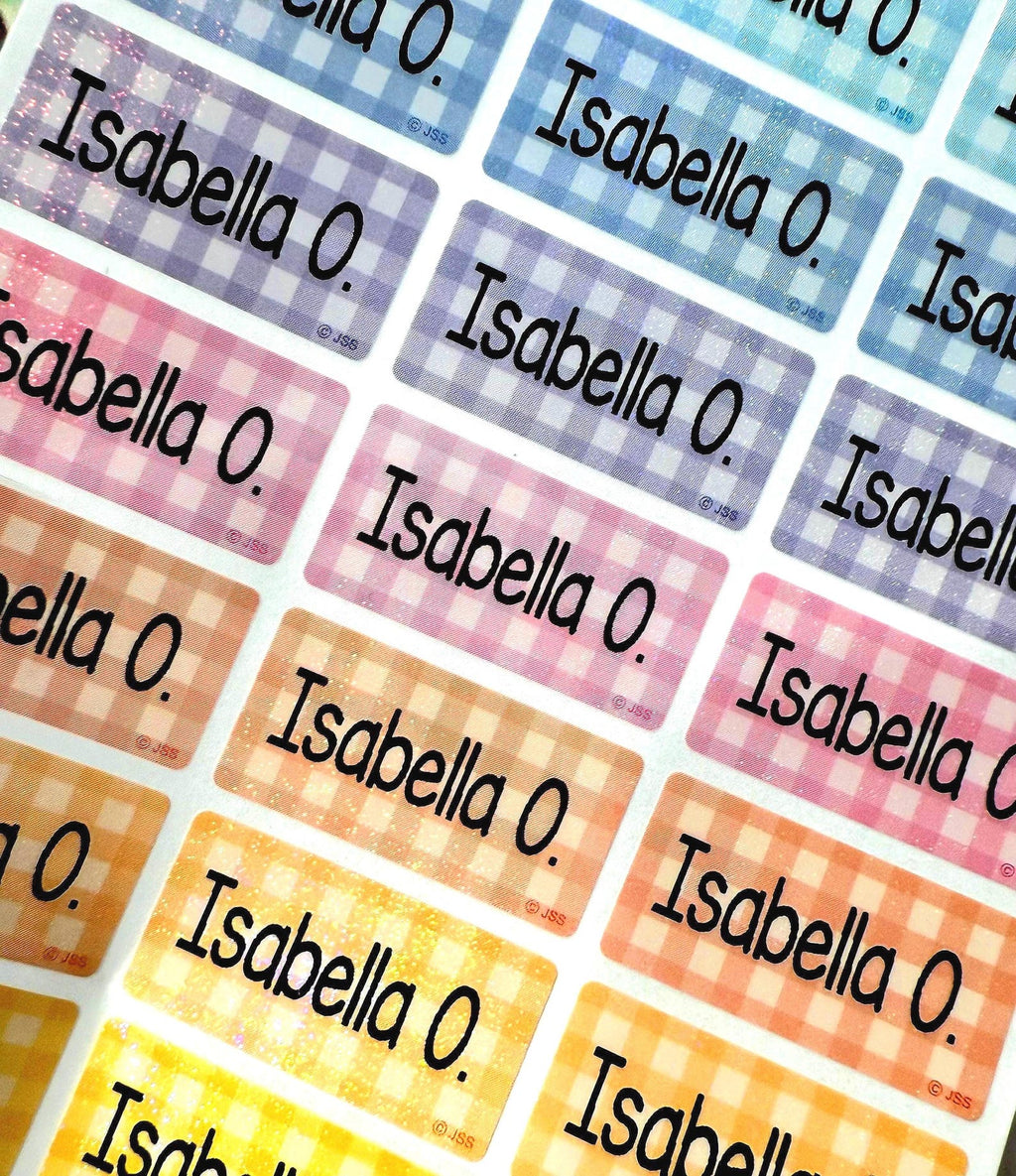 Color Glitter Chevron colorful Waterproof  Personalized labels