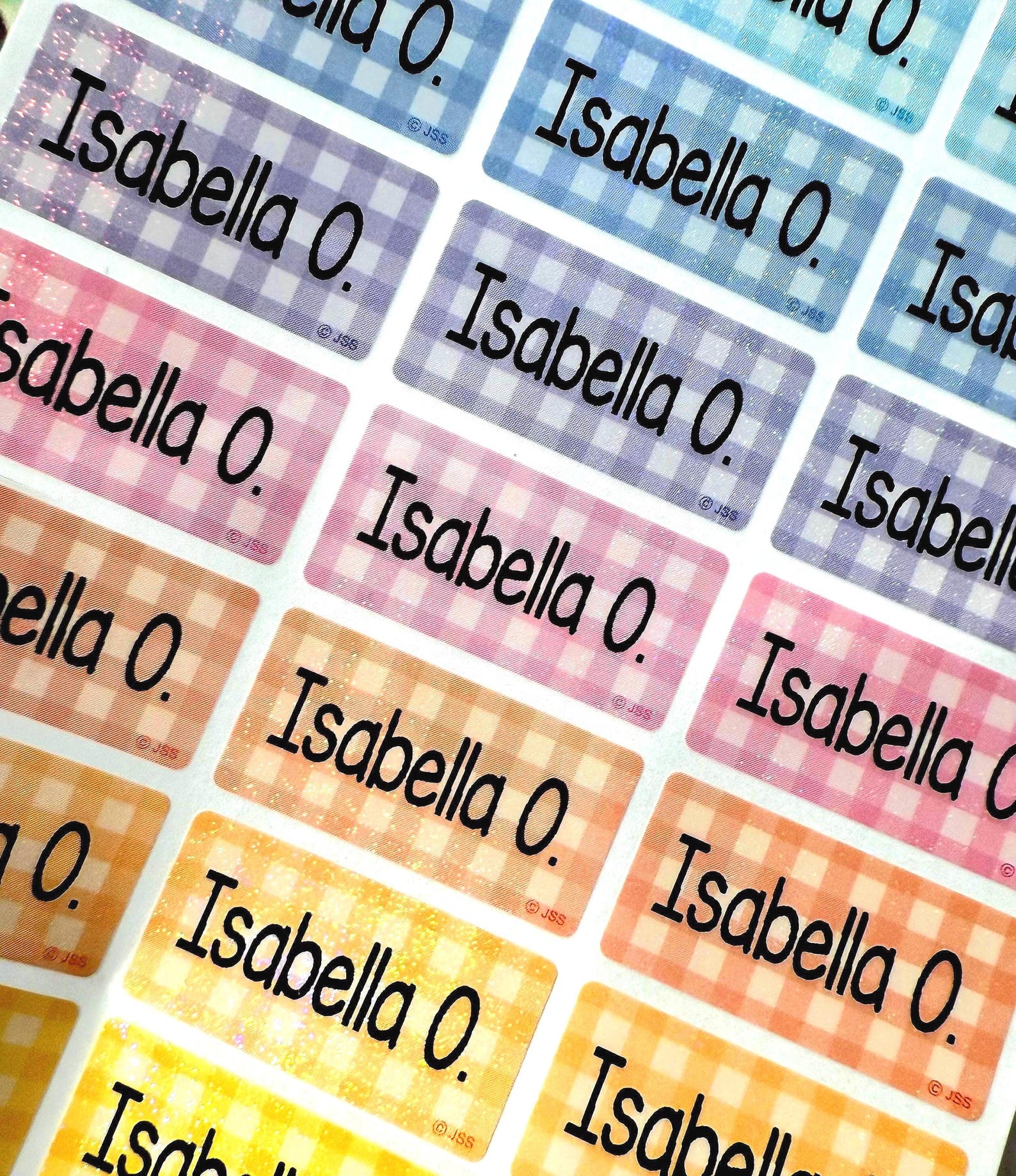 Color Glitter Chevron colorful Waterproof  Personalized labels