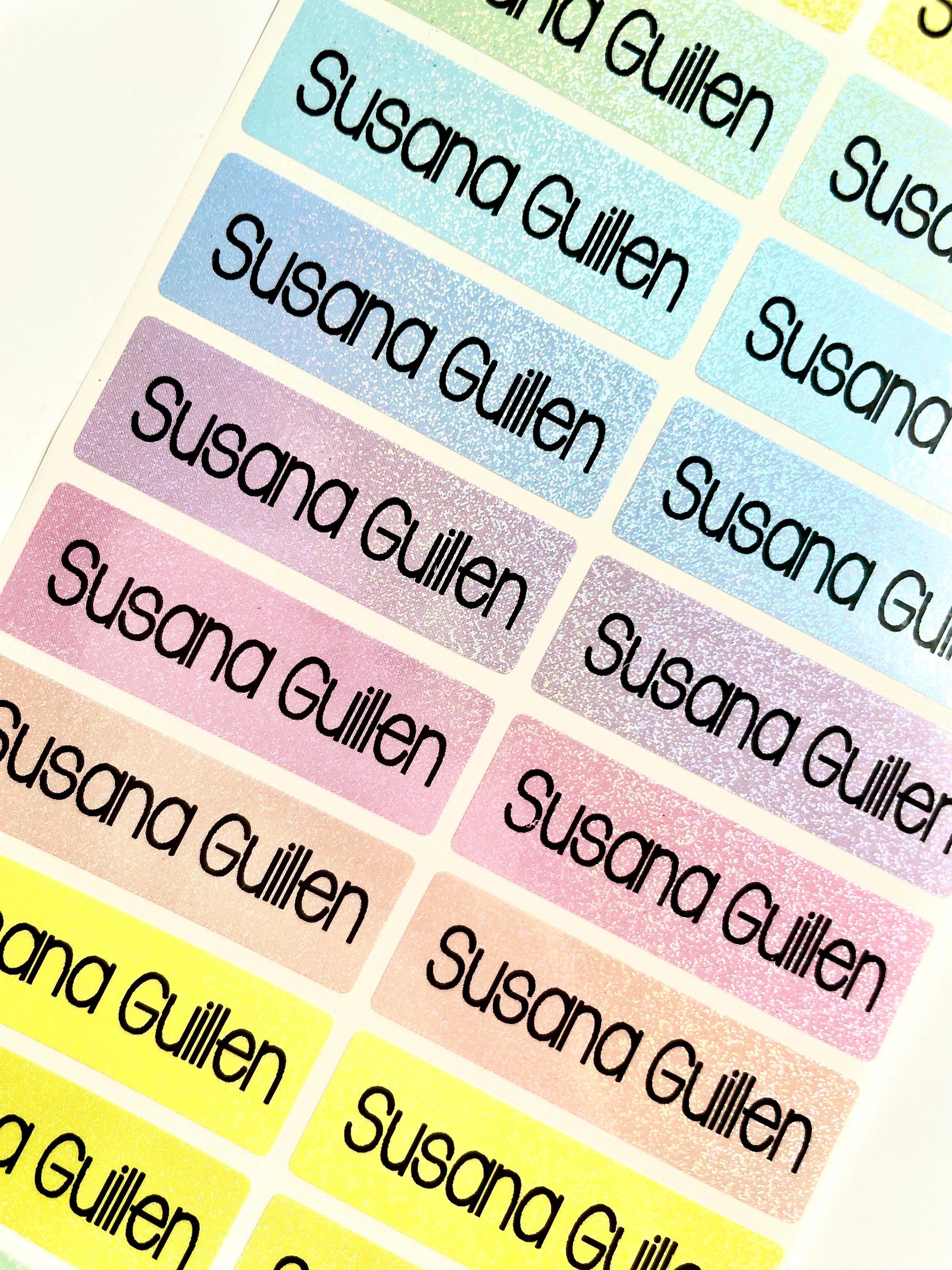Colorful Glitter rainbow Waterproof Daycare Stickers
