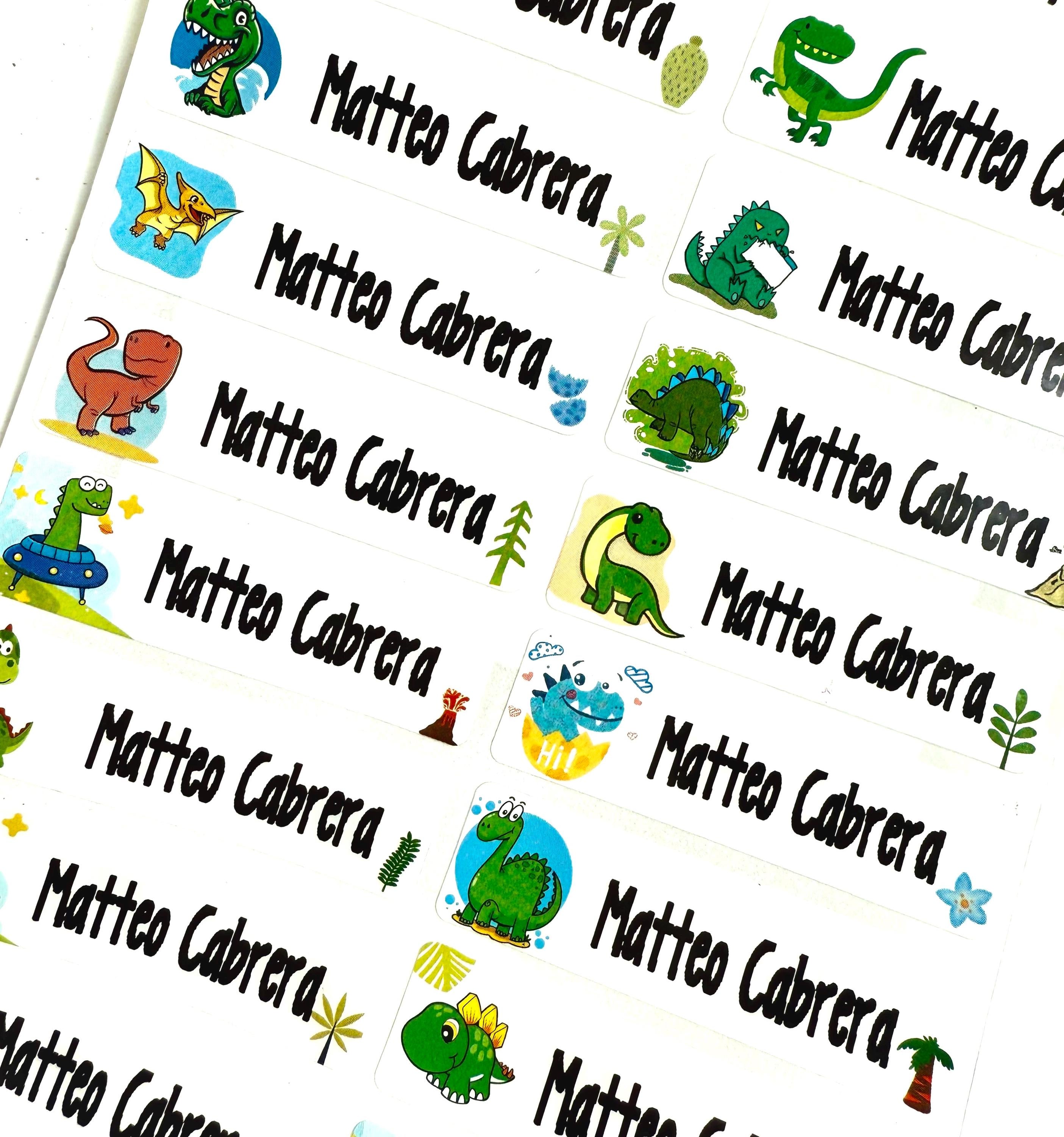 Dinosaur Personalized Waterproof School Stickers