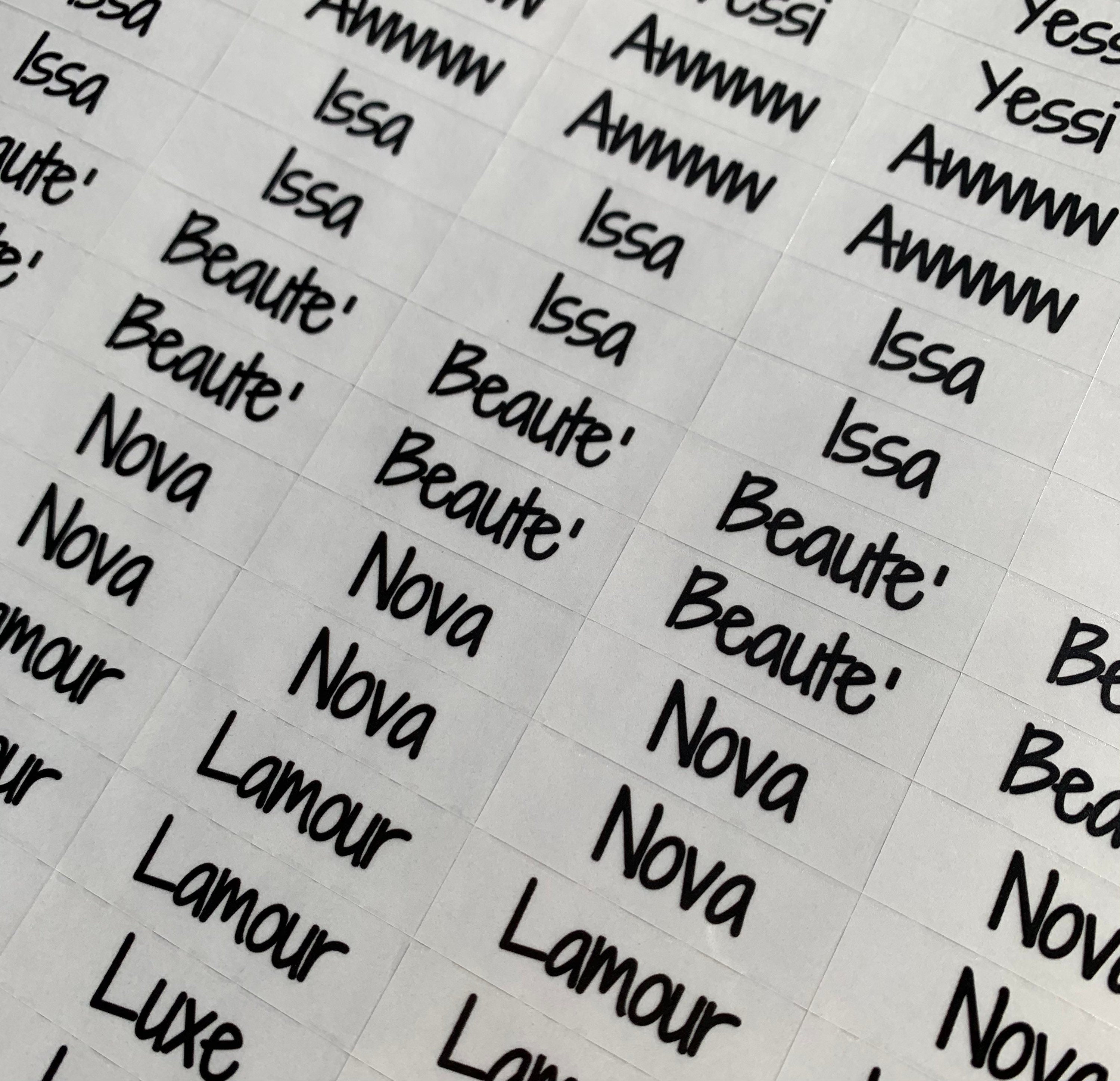 Lipgloss Custom name Stickers: Clear Rectangle personalized lash name Labels