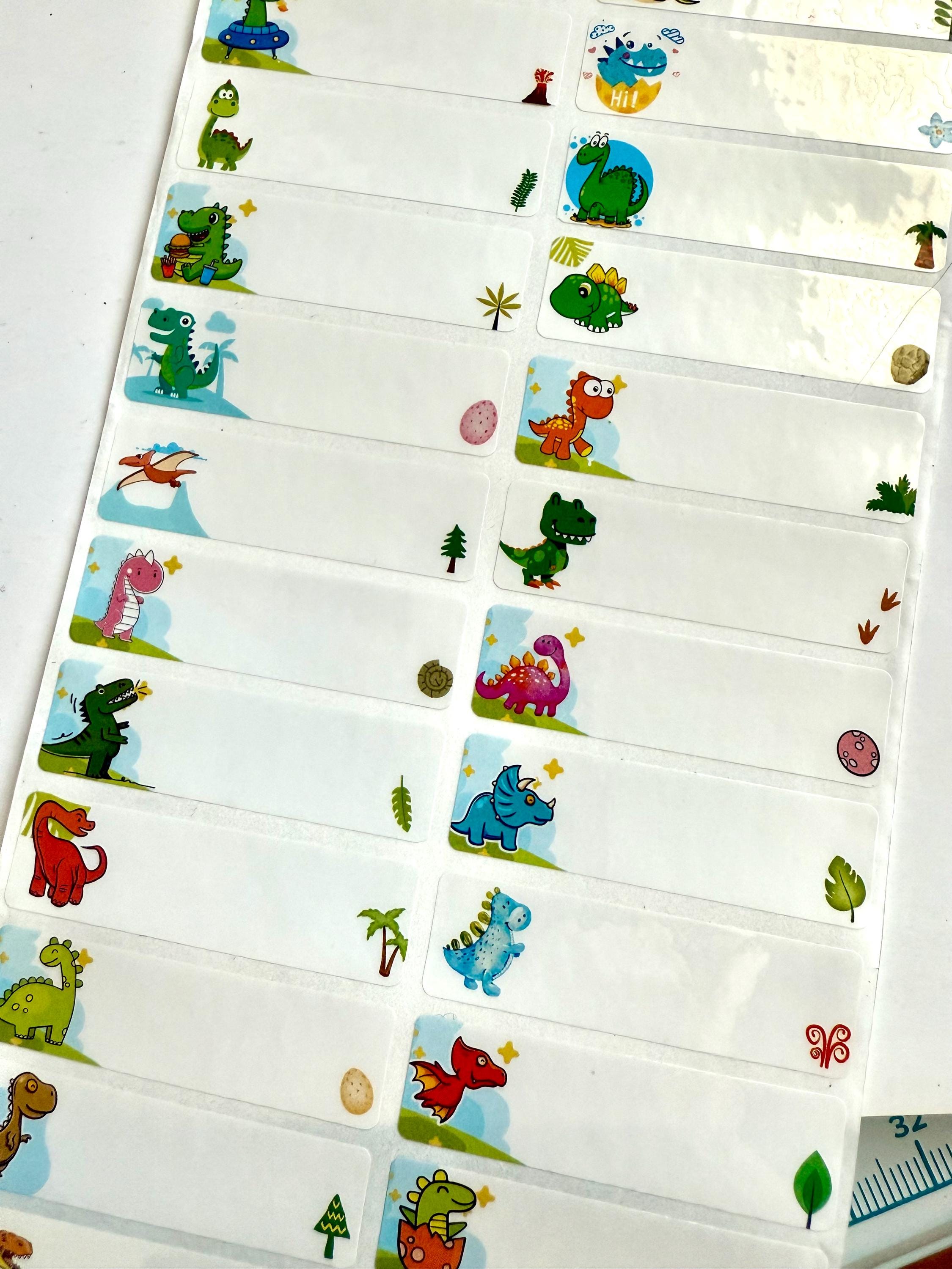Dinosaur Personalized Waterproof School Stickers