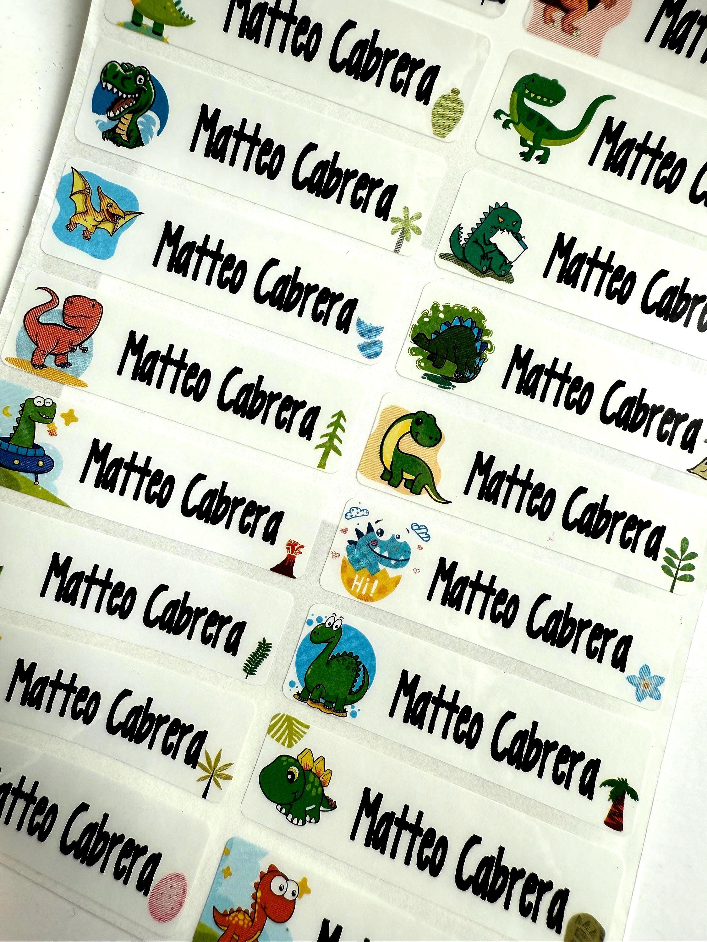 Dinosaur Personalized Waterproof School Stickers