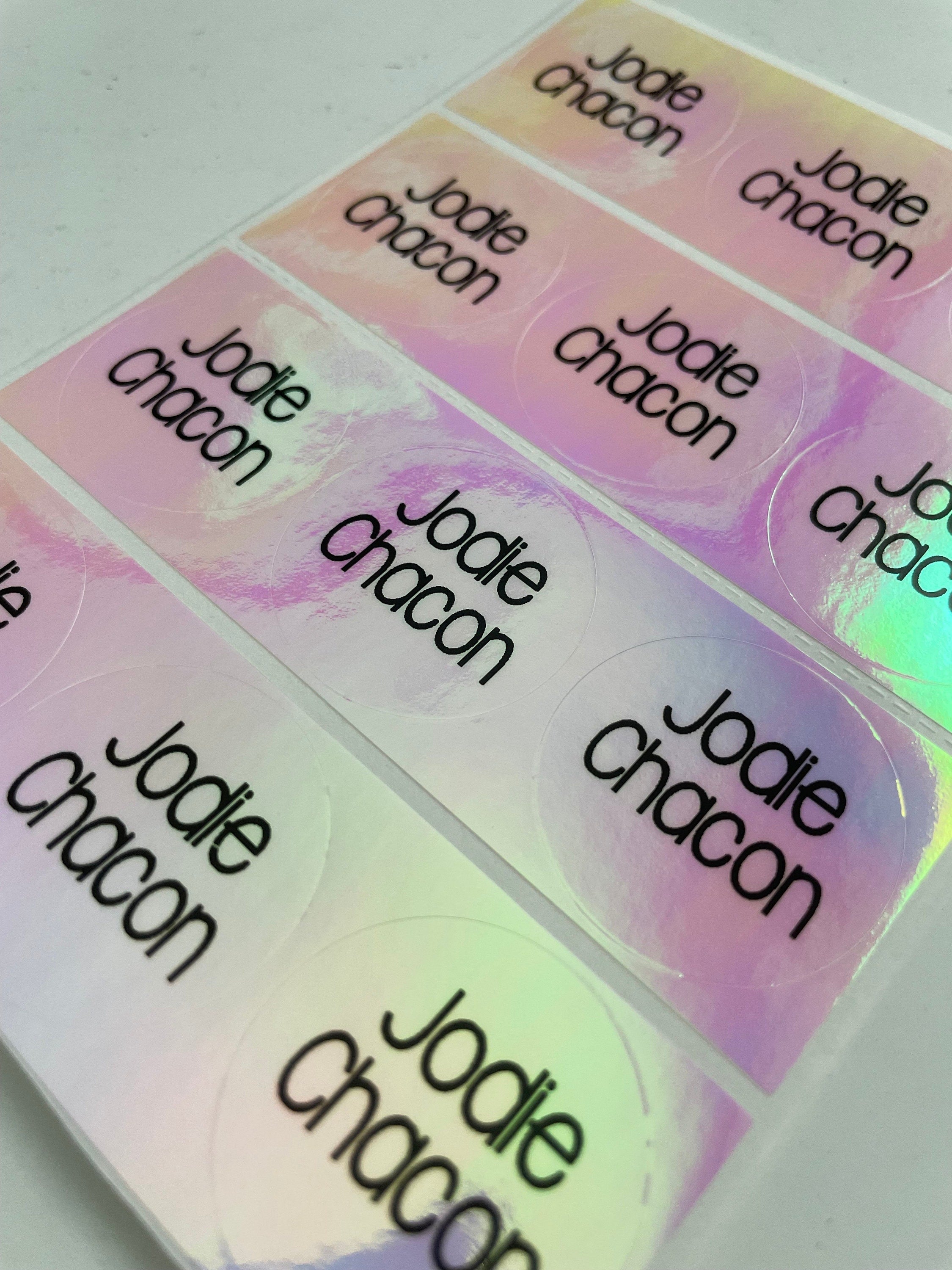 Holographic Name Label: Personalized Waterproof School Stickers
