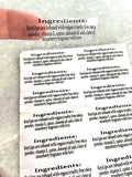 Lipgloss Custom Clear Ingredients Labels