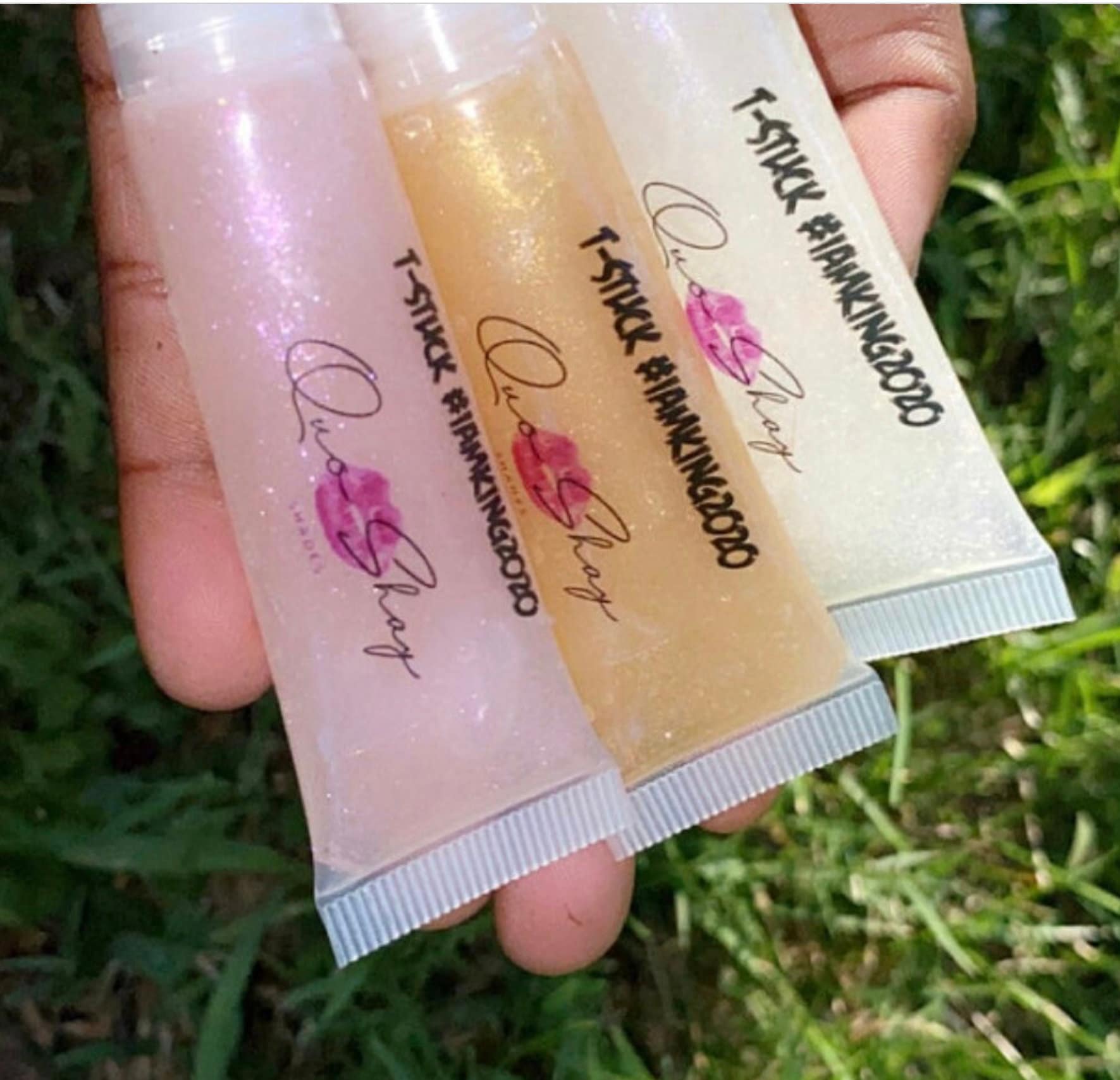 Lip Gloss custom Stickers Personalized Clear Cosmetic Labels: custom Logo, Lash