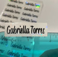Flower Holographic White Personalized Name Labels