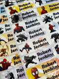 Character Spiderman superheroe Personalized Waterproof labels Stickers