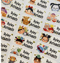 Child cute Personalized tsum tsum Waterproof Name Labels