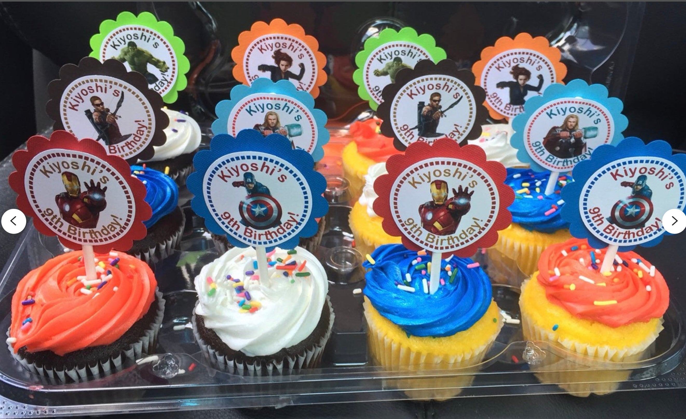 Party Cupcake Topper Decoration Superheroes