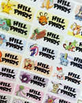 Character pokemon pikachu school  Personalized Kids Name Labels stickers medium