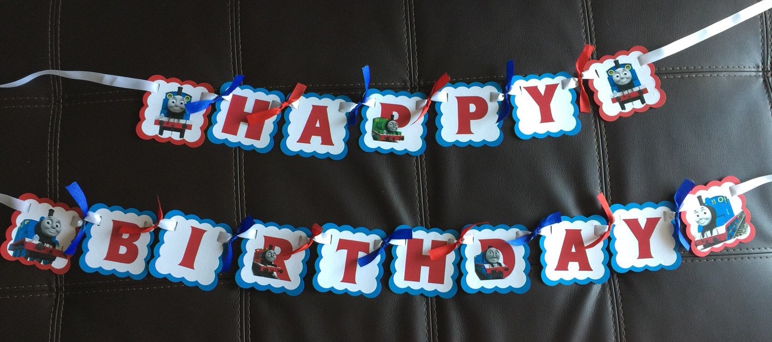 Party Banner Character personalized Birthday Train
