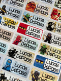Child Ninja Personalized Waterproof Name Labels