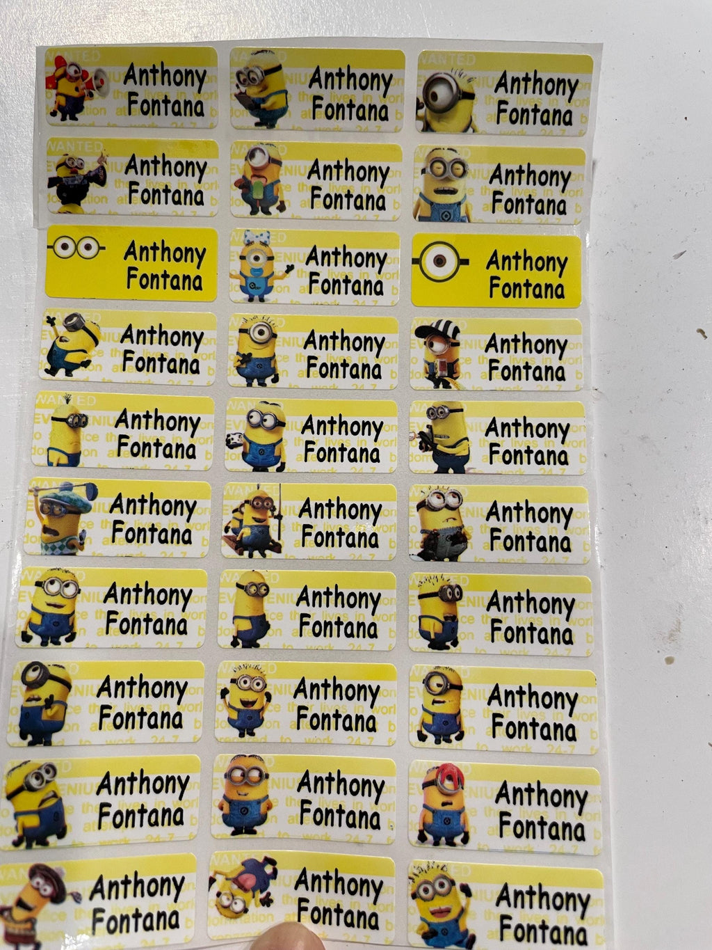 School labels  Personalized Waterproof Name daycare kids labels