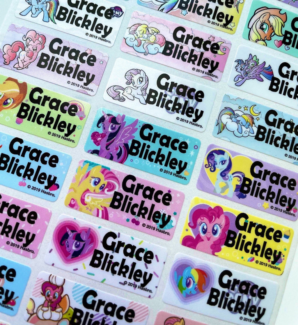 Child Pony Personalized Waterproof Name Labels