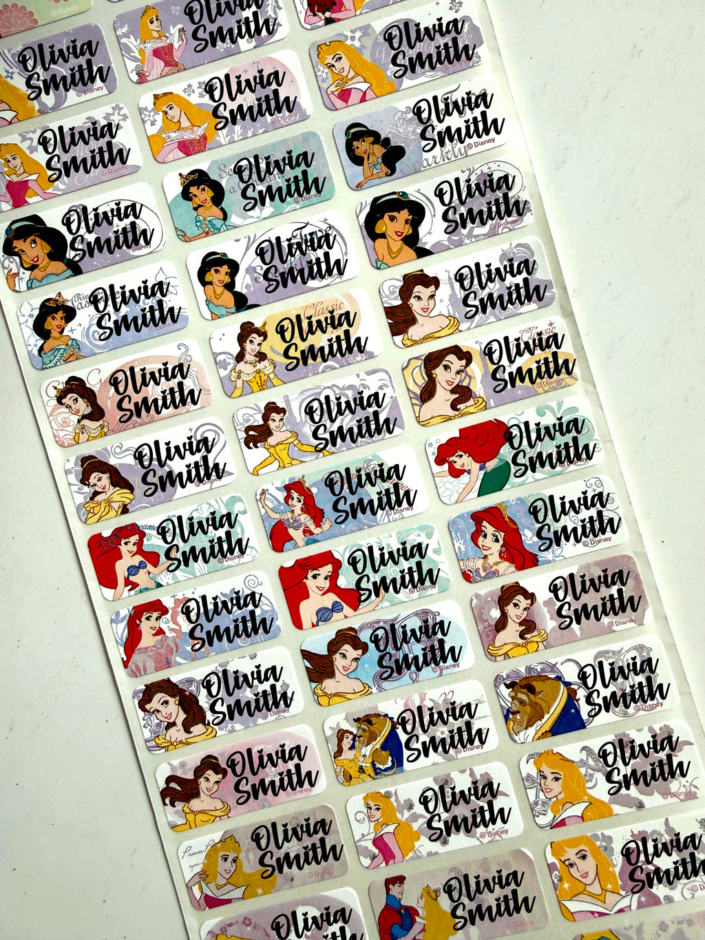 Child Princess DOUBLE PURPOSE Personalized Waterproof Name Labels