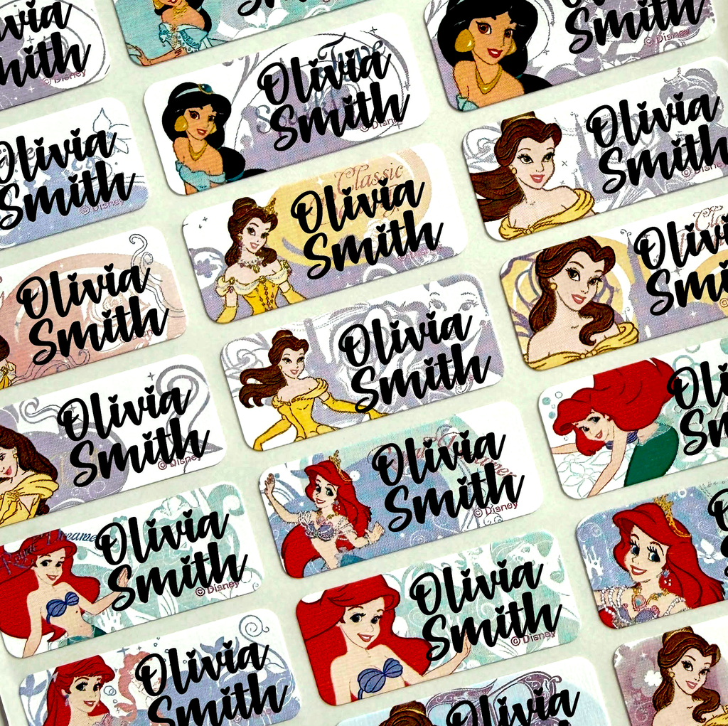 Child Princess DOUBLE PURPOSE Personalized Waterproof Name Labels