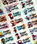 Child Spidey and friends Personalized Waterproof Name Labels