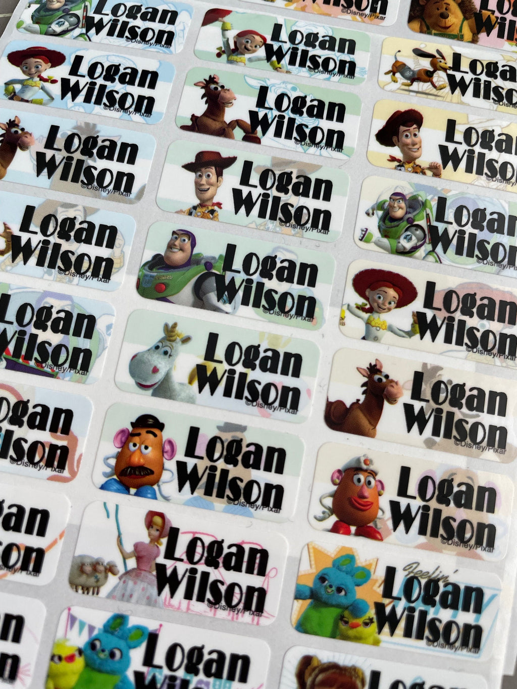 Child Toy Personalized Waterproof Name Labels