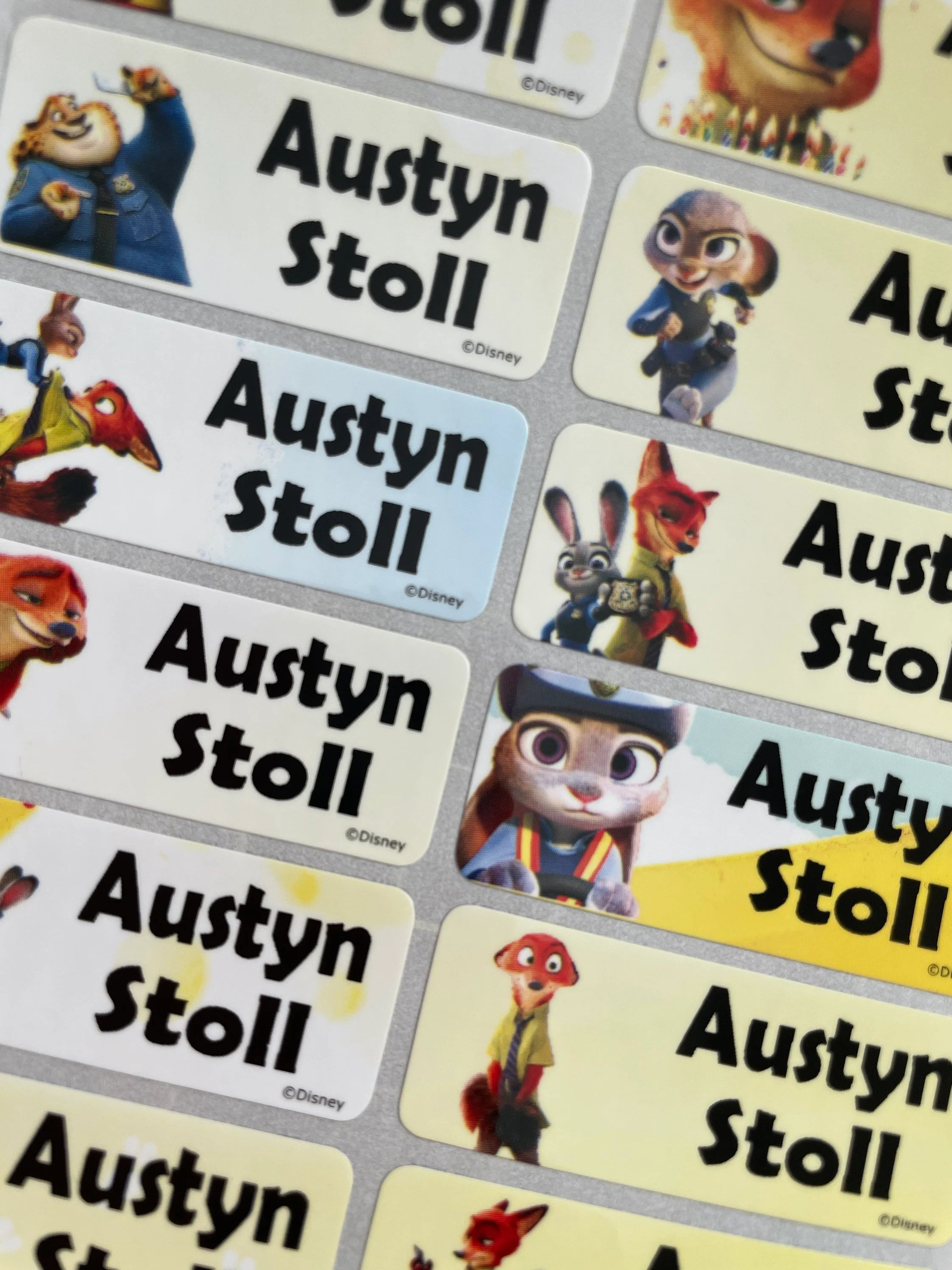 Children Personalized Kids Name Labels