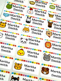 Cute Zoo Animals Personalized Waterproof daycare school Name Labels